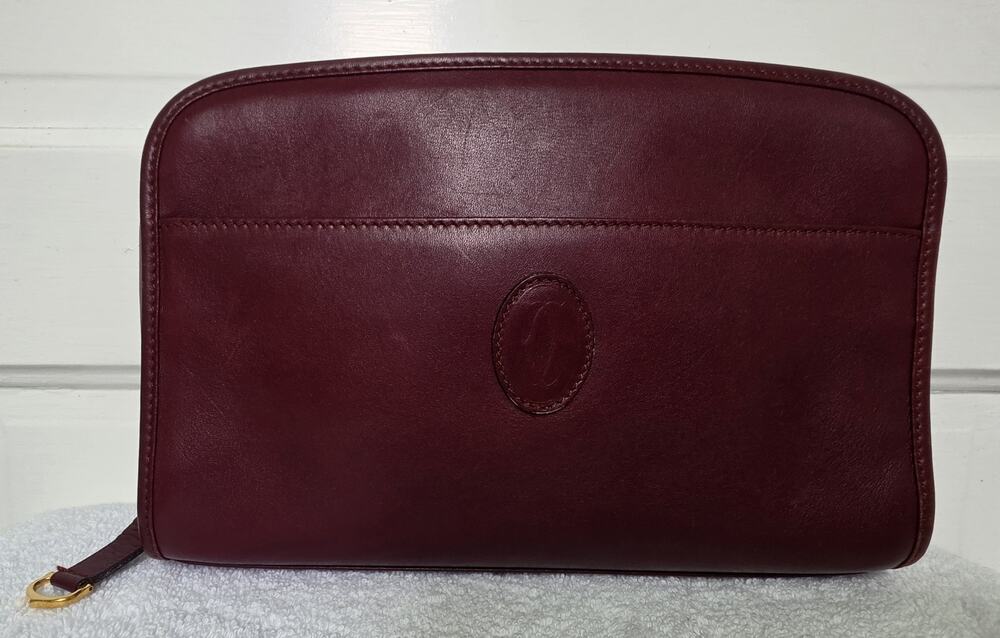Must De Cartier Tolietry Bag or Clutch For Men or Women w/COA